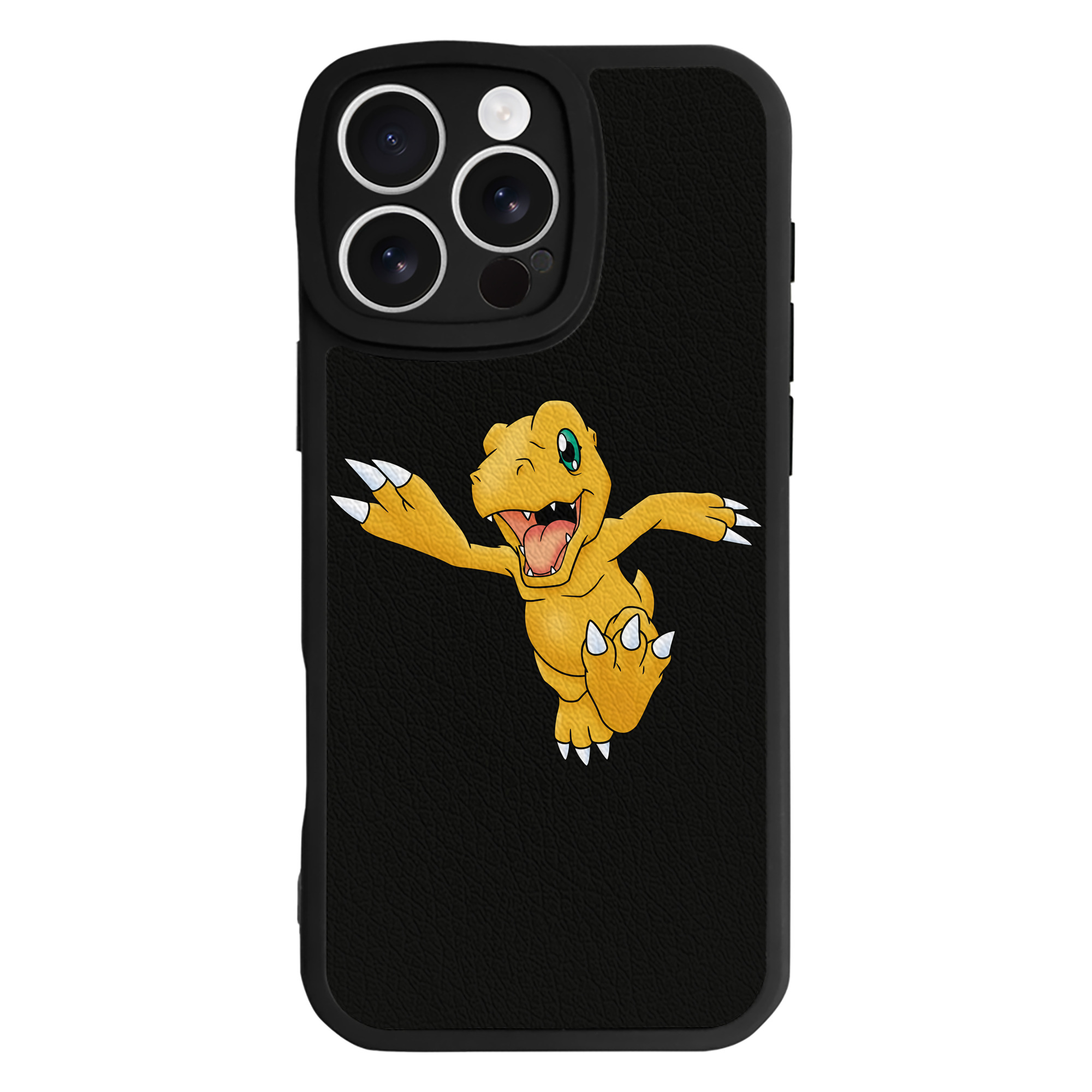 （画像用） Digimon デジタルモンスター/デジモン 【iPhone 16シリーズ対応】シリコンスマホケース（レザー調） 材質：シリコン